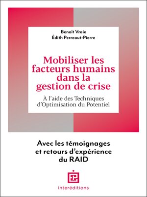 cover image of Mobiliser les facteurs humains dans la gestion de crise